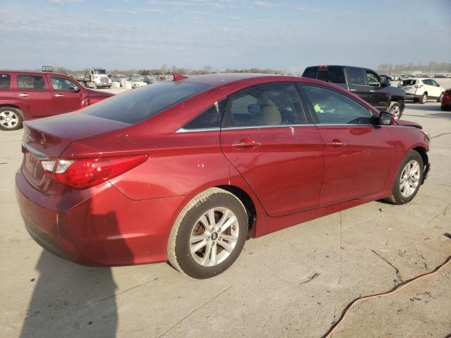 5NPEB4AC5EH904162 - 2014 HYUNDAI SONATA GLS RED photo 3