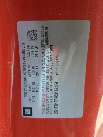 2G1FB1E39C9162404 - 2012 CHEVROLET CAMARO LT RED photo 13