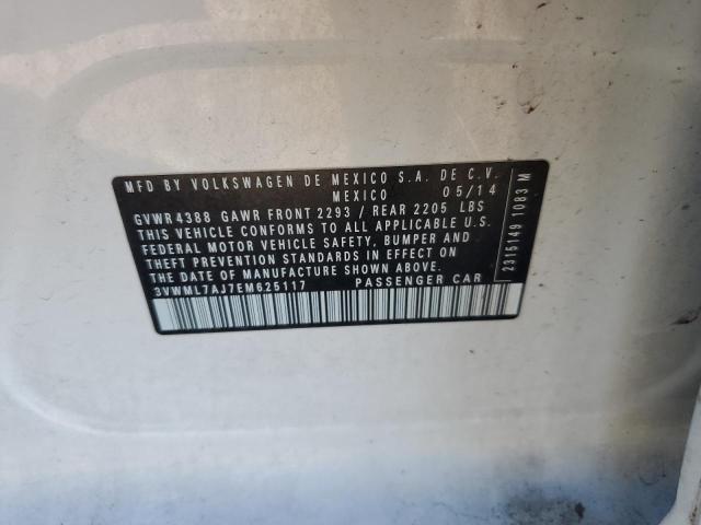 3VWML7AJ7EM625117 - 2014 VOLKSWAGEN JETTA TDI 白色 照片 12