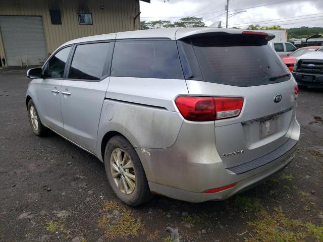 KNDMA5C15G6120514 - 2016 KIA SEDONA L SILVER photo 2