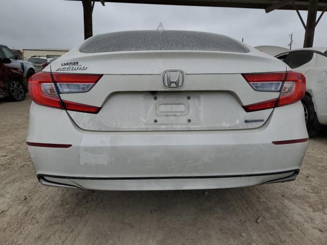 1HGCV3F11KA006310 - 2019 HONDA ACCORD HYBRID WHITE photo 6