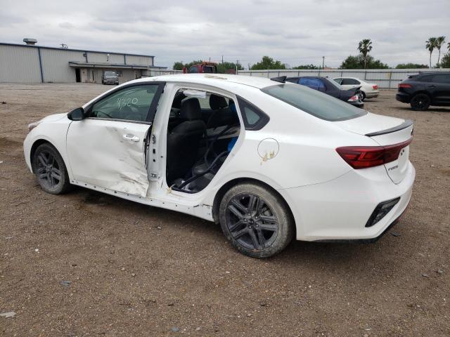 3KPF34AD8ME381765 - 2021 KIA FORTE GT LINE WHITE photo 2