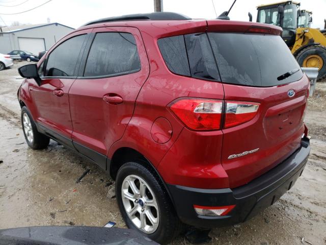 MAJ6S3GL0LC370881 - 2020 FORD ECOSPORT SE Rouge photo 2