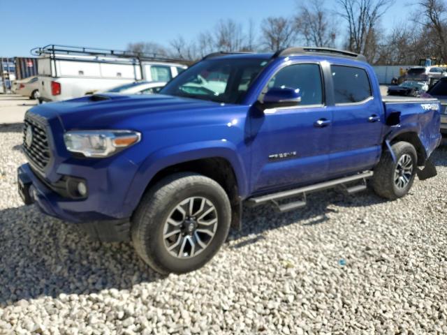 3TMCZ5AN8NM474616 - 2022 TOYOTA TACOMA DOUBLE CAB BLUE photo 1