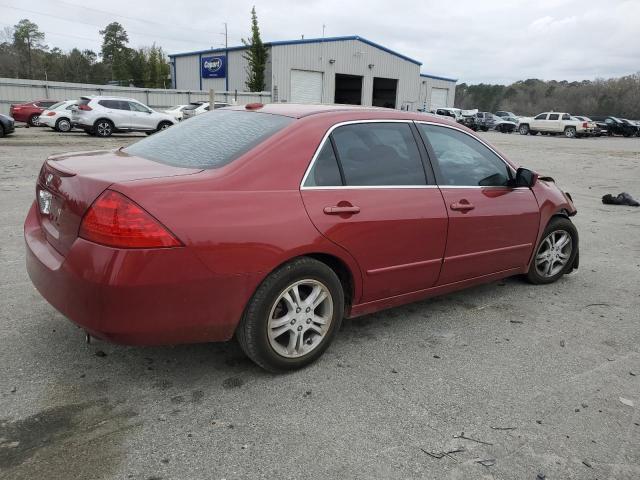 1HGCM56757A172873 - 2007 HONDA ACCORD EX RED photo 3