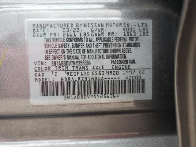 3N1AB8DV7NY256364 - 2022 NISSAN SENTRA SR GRAY photo 12