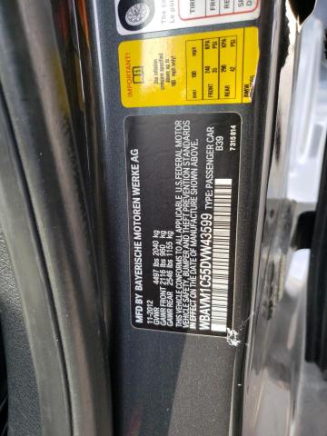 WBAVM1C55DVW43599 - 2013 BMW X1 SDRIVE28I GRAY photo 12