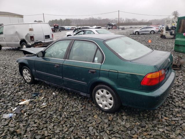 1HGEJ6676YL052190 - 2000 HONDA CIVIC LX GREEN photo 2