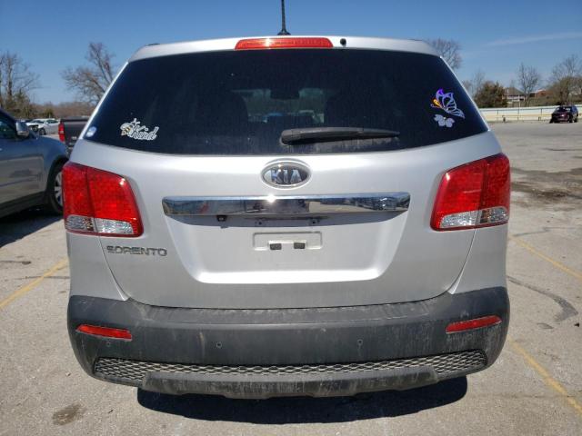 5XYKT3A10DG410273 - 2013 KIA SORENTO LX SILVER photo 6