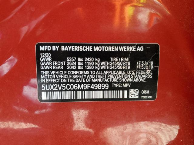 5UX2V5C06M9F49899 - 2021 BMW X4 XDRIVEM40I 红色 照片 13