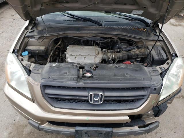 2HKYF18624H582675 - 2004 HONDA PILOT EXL GOLD photo 12