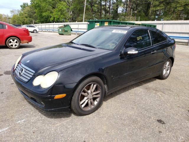 WDBRN47J62A240356 - 2002 MERCEDES-BENZ C 230K SPORT COUPE BLACK photo 1