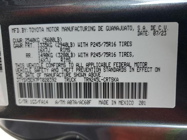 3TYSX5EN7PT020392 - 2023 TOYOTA TACOMA ACCESS CAB GRAY photo 14