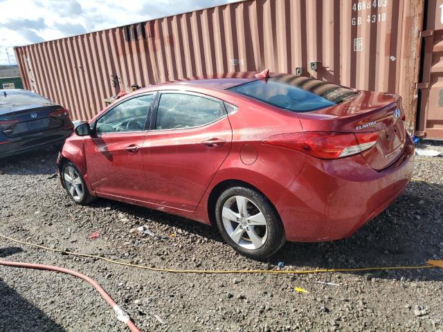 5NPDH4AE1DH349527 - 2013 HYUNDAI ELANTRA GLS BURGUNDY photo 2