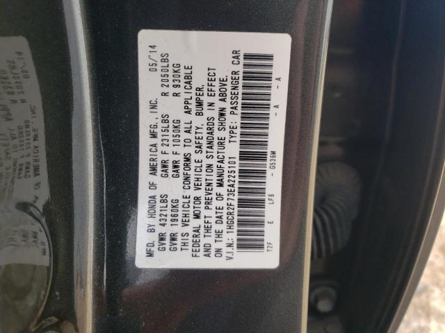 1HGCR2F73EA225101 - 2014 HONDA ACCORD EX GRAY photo 13