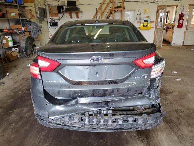 3FA6P0LU0FR206129 - 2015 FORD FUSION SE HYBRID GRAY photo 6