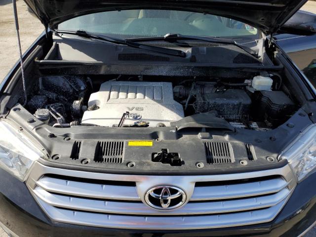 5TDBK3EH3CS119892 - 2012 TOYOTA HIGHLANDER BASE Noir photo 12