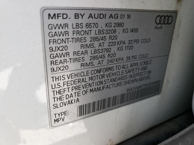 WA1VAAF73HD006550 - 2017 AUDI Q7 PRESTIGE WHITE photo 14