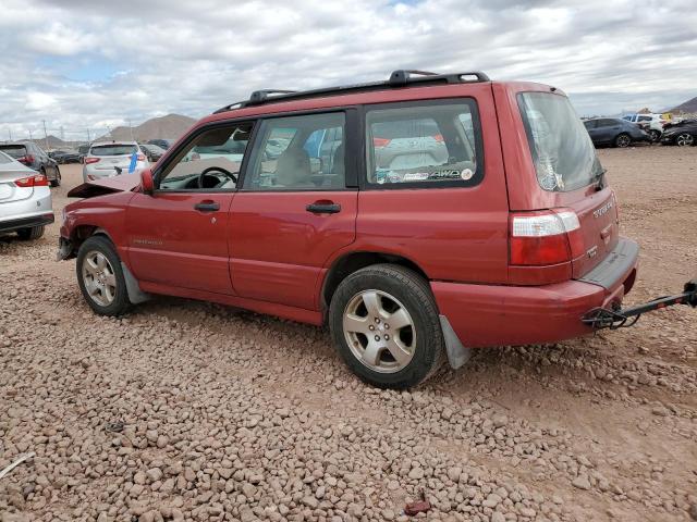 JF1SF65682H748643 - 2002 SUBARU FORESTER S RED photo 2