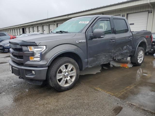 1FTEW1EF8FKE46577 - 2015 FORD F150 SUPERCREW GRAY photo 1