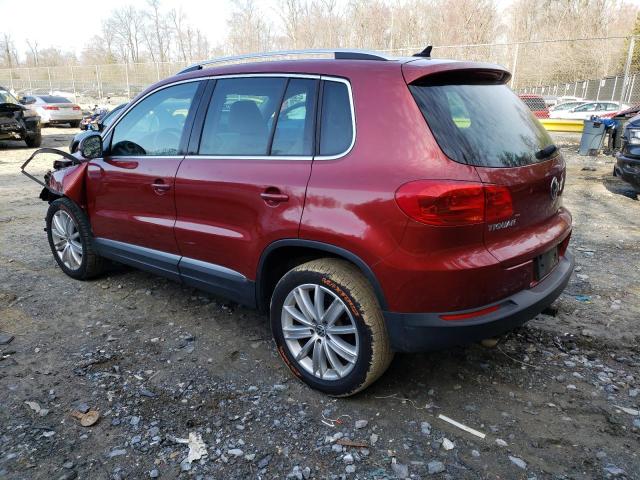 WVGBV7AX6CW005201 - 2012 VOLKSWAGEN TIGUAN S RED photo 2