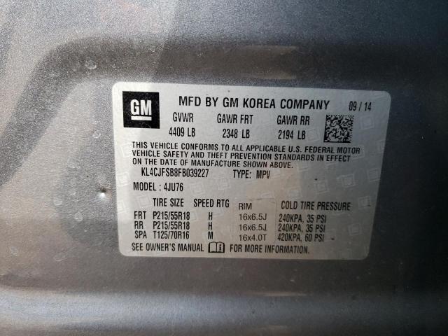 KL4CJFSB8FB039227 - 2015 BUICK ENCORE CONVENIENCE Boz foto 12