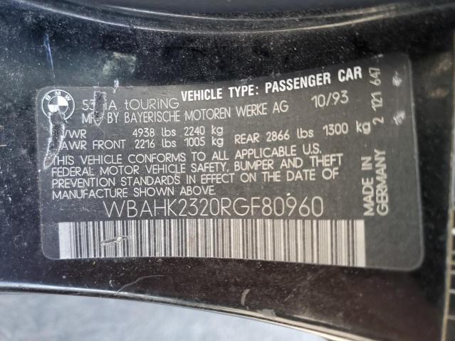 WBAHK2320RGF80960 - 1994 BMW 530 IT BLACK photo 12