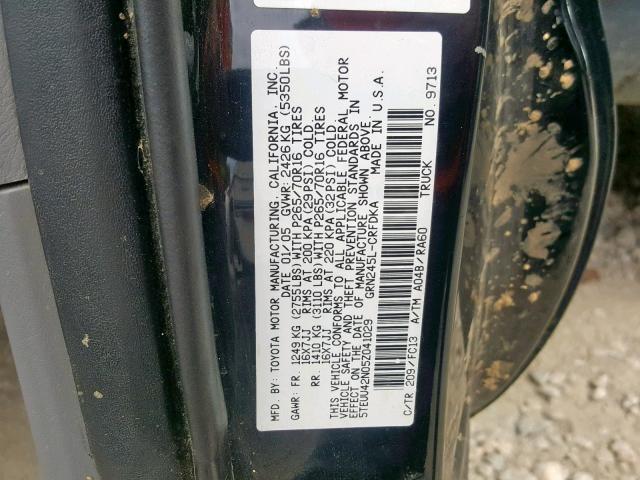 5TEUU42N05Z041029 - 2005 TOYOTA TACOMA ACCESS CAB  ფოტო 10