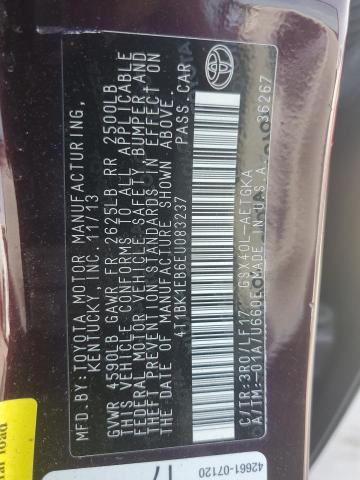 4T1BK1EB6EU083237 - 2014 TOYOTA AVALON BASE 勃艮第红 照片 12