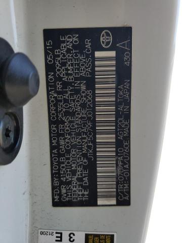 JTKJF5C79FJ012068 - 2015 TOYOTA SCION TC 白色 照片 12