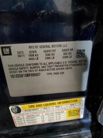 1G1ZC5E13BF395927 - 2011 CHEVROLET MALIBU 1LT Көк фото 12