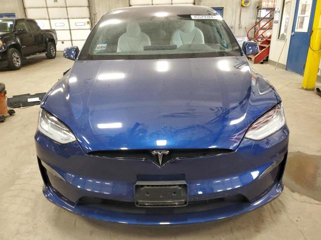 7SAXCDE50NF336244 - 2022 TESLA MODEL X BLUE photo 5