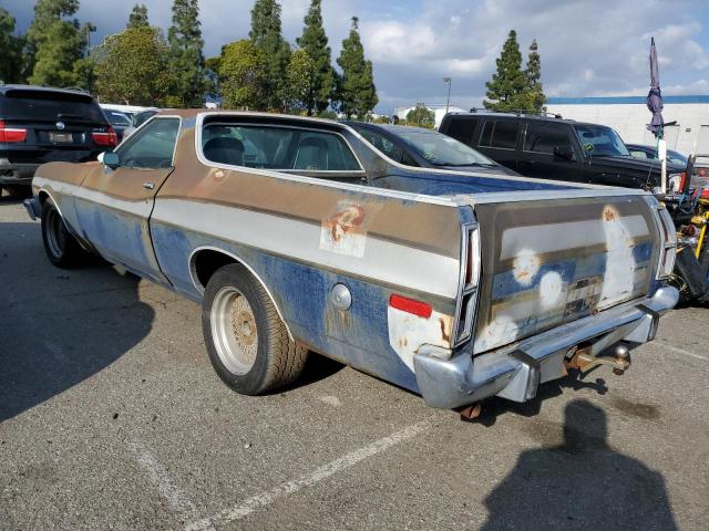 5A47H145877 - 1975 FORD RANCHERO BLUE photo 2