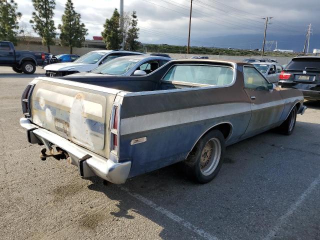 5A47H145877 - 1975 FORD RANCHERO BLUE photo 3