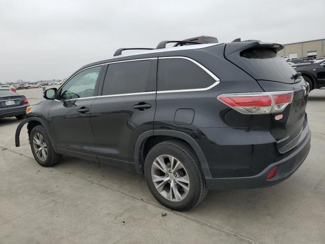 5TDKKRFH0ES025344 - 2014 TOYOTA HIGHLANDER XLE CHARCOAL photo 2