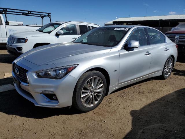 JN1EV7AR7KM592279 - 2019 INFINITI Q50 LUXE SILVER photo 1