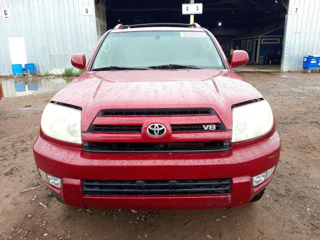 JTEBT17R648011095 - 2004 TOYOTA 4RUNNER LIMITED RED photo 5