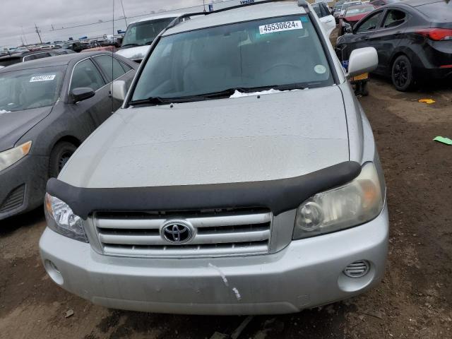 JTEEP21A740001457 - 2004 TOYOTA HIGHLANDER SILVER photo 5