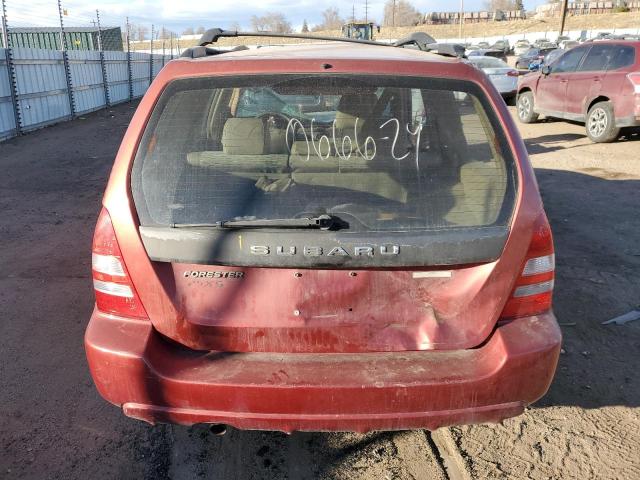 JF1SG65665G702946 - 2005 SUBARU FORESTER 2.5XS BURGUNDY photo 6