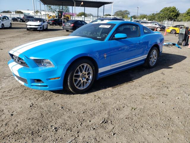 1ZVBP8AM9E5250364 - 2014 FORD MUSTANG BLUE photo 1