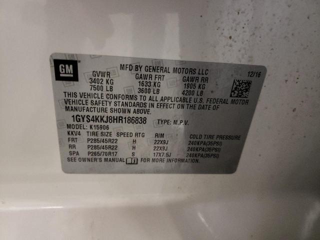 1GYS4KKJ8HR186838 - 2017 CADILLAC ESCALADE ESV PLATINUM Ağ foto 14