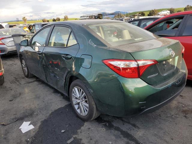 5YFBURHEXEP032887 - 2014 TOYOTA COROLLA L GREEN photo 2