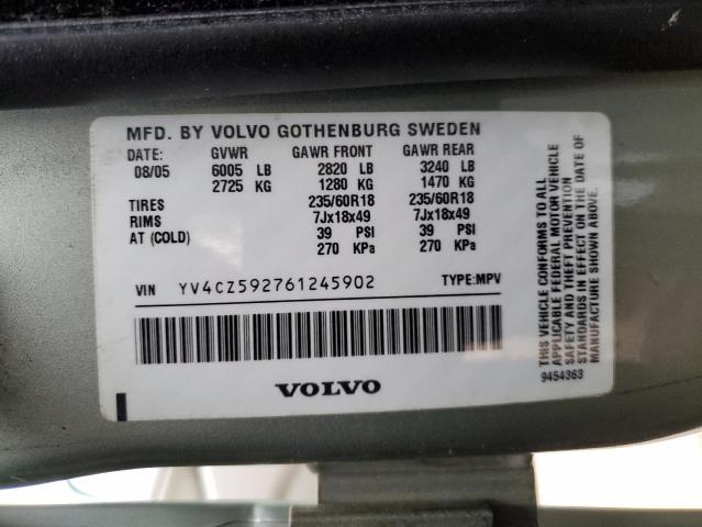 YV4CZ592761245902 - 2006 VOLVO XC90 GREEN photo 13