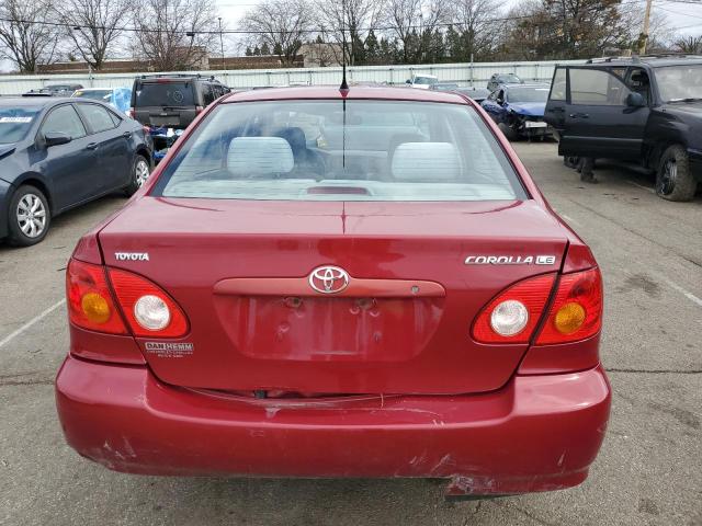 1NXBR32E14Z292907 - 2004 TOYOTA COROLLA CE RED photo 6