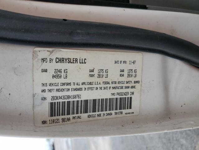 2B3KA43G38H160761 - 2008 DODGE CHARGER WHITE photo 12