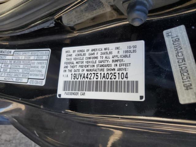 19UYA42751A025104 - 2001 ACURA 3.2CL TYPE-S BLACK photo 12