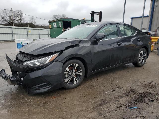 3N1AB8CV1NY210370 - 2022 NISSAN SENTRA SV BLACK photo 1