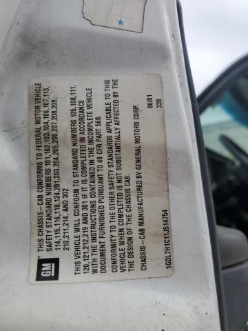 1GDL7H1C11J514754 - 2001 GMC C-SERIES C7H042 白色 照片 10