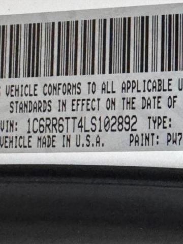 1C6RR6TT4LS102892 - 2020 RAM 1500 CLASS SLT თეთრი ფოტო 10