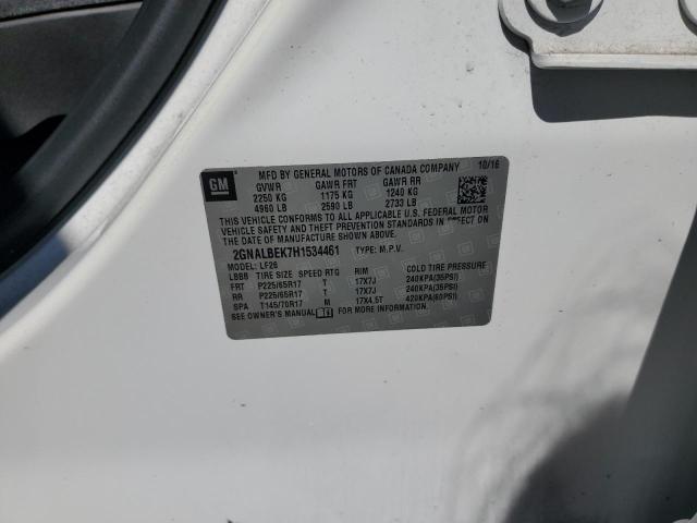 2GNALBEK7H1534461 - 2017 CHEVROLET EQUINOX LS WHITE photo 13